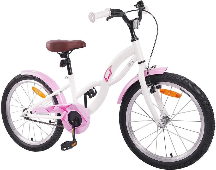 VidaXL Kinderfiets 20 Inch voor 6-11 jaar oud Wit
