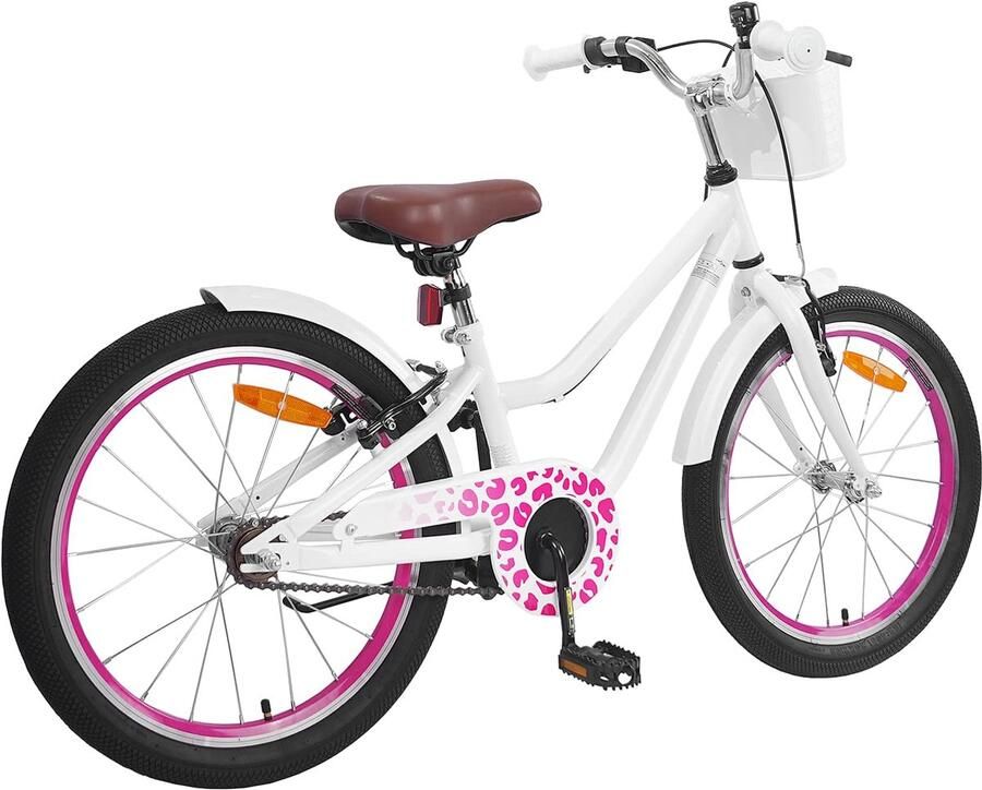 VidaXL Kinderfiets 20 Inch voor 6-11 jaar oud Wit