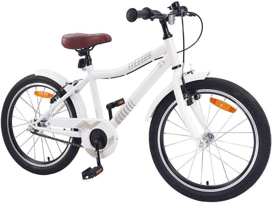 VidaXL Kinderfiets 20 Inch voor 6-11 jaar oud wit
