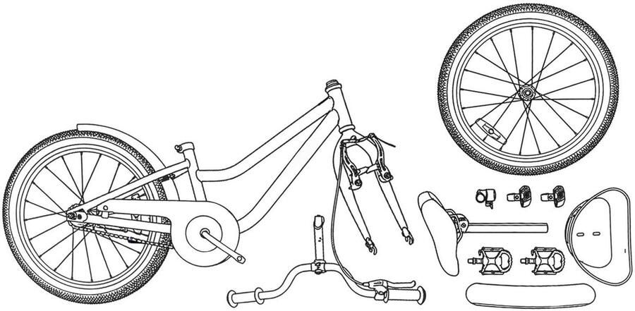 VidaXL Kinderfiets 20 Inch voor 6-11 jaar oud Wit - Foto 2