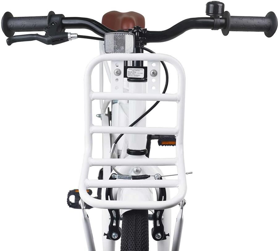 VidaXL Kinderfiets 22 Inch voor 7-12 jaar oud Wit