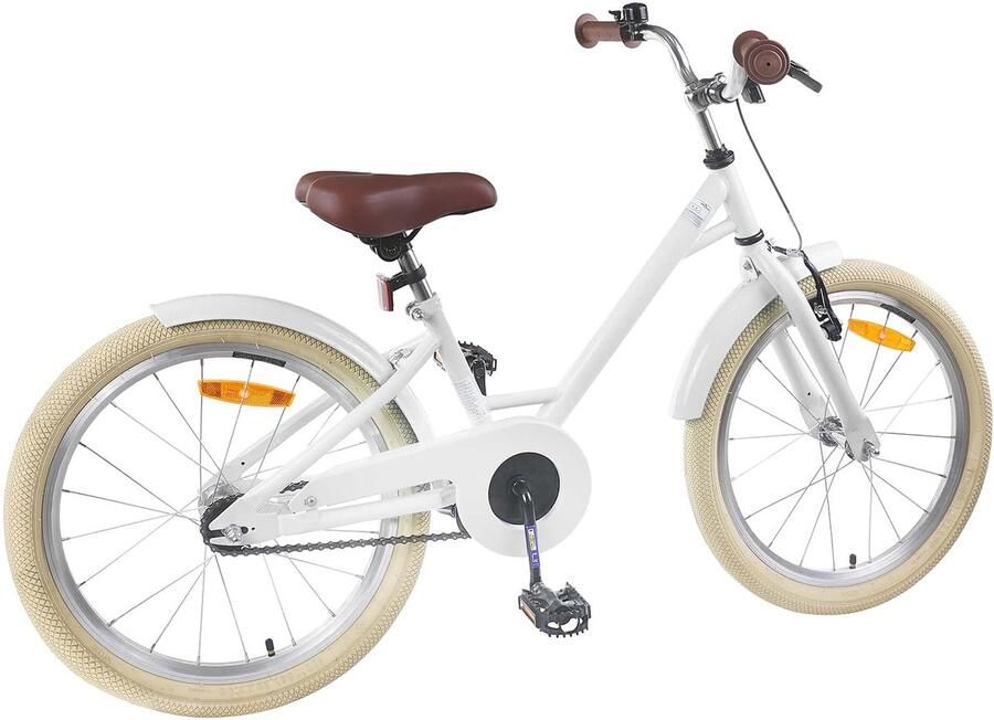 VidaXL Kinderfiets 22 Inch voor 7-12 jaar oud Wit - Foto 3
