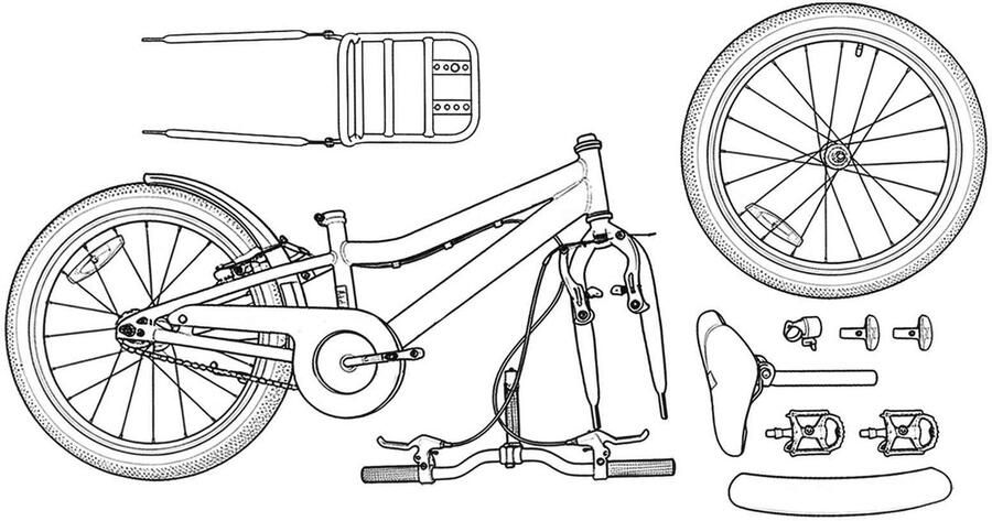 VidaXL Kinderfiets 20 Inch voor 6-11 jaar oud Wit - Foto 4
