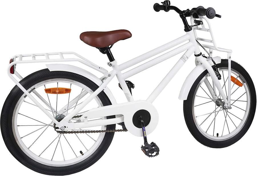 VidaXL Kinderfiets 18 Inch voor 5-7 jaar oud Wit - Foto 3