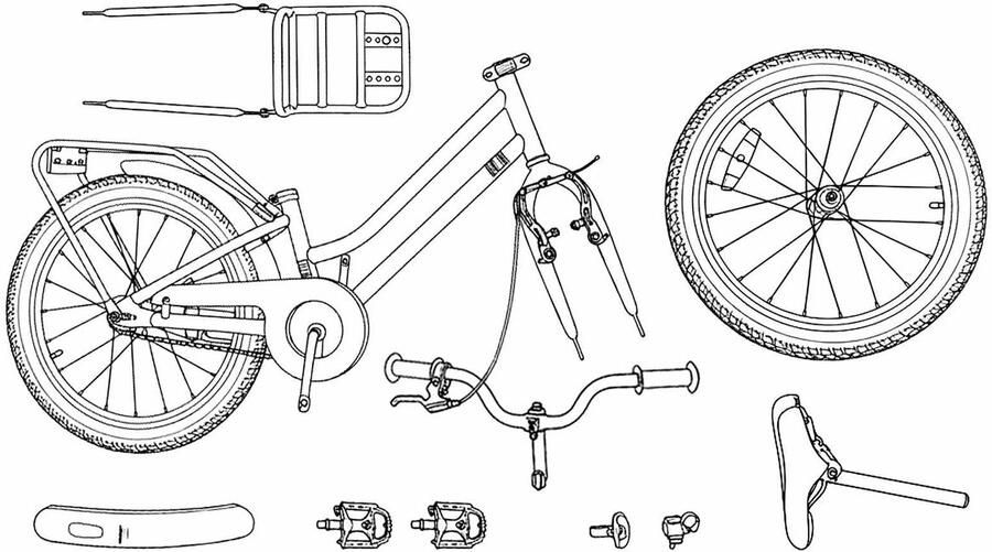 VidaXL Kinderfiets 20 Inch voor 6-11 jaar oud Wit
