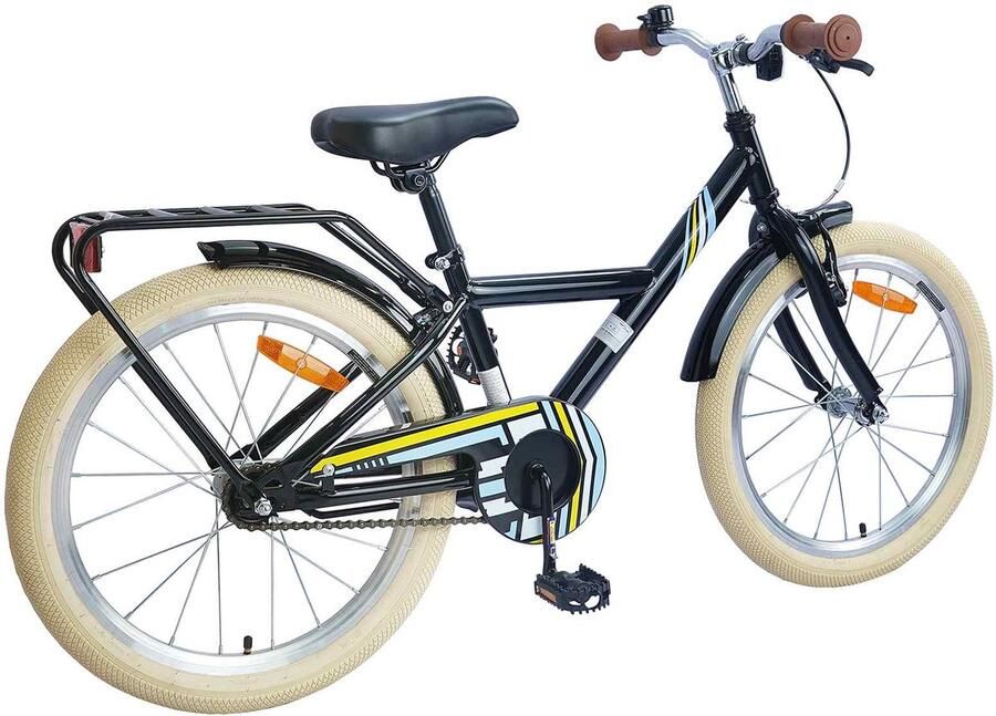 VidaXL Kinderfiets 20 Inch voor 6-11 jaar oud Zwart