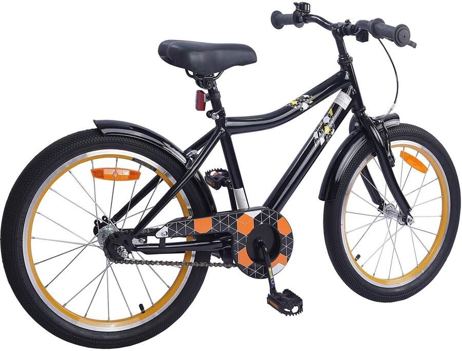 VidaXL Kinderfiets 20 Inch voor 6-11 jaar oud Zwart - Foto 2