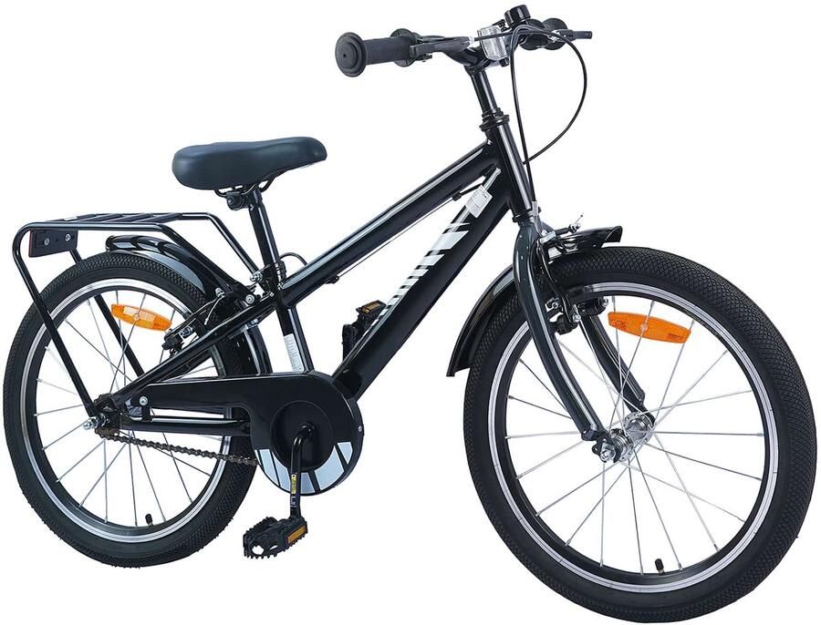 VidaXL Kinderfiets 20 Inch voor 6-11 jaar oud Zwart - Foto 2