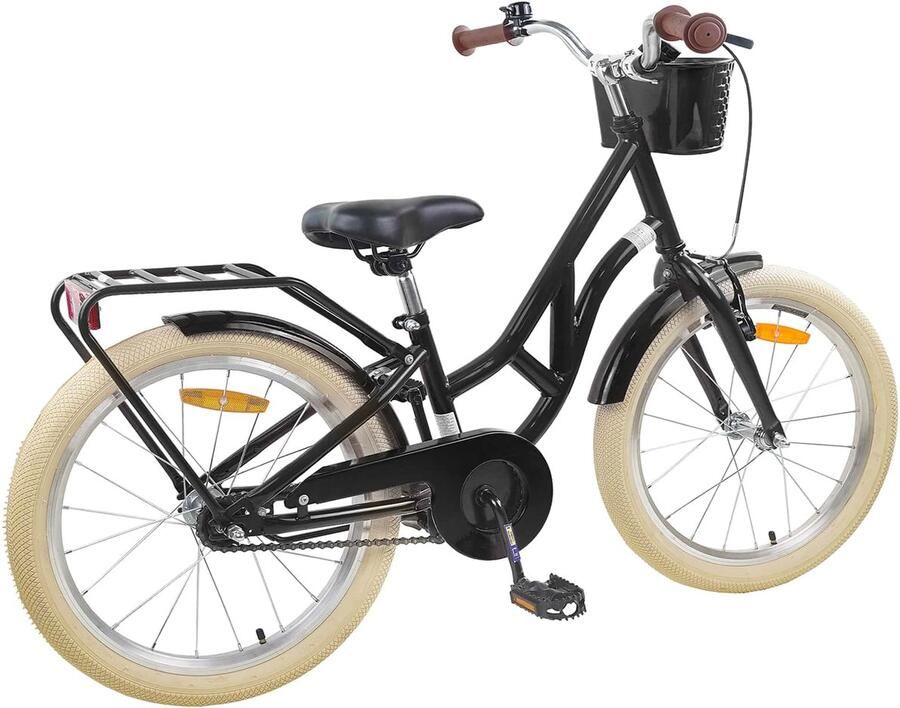 VidaXL Kinderfiets 20 Inch voor 6-11 jaar oud Zwart - Foto 2