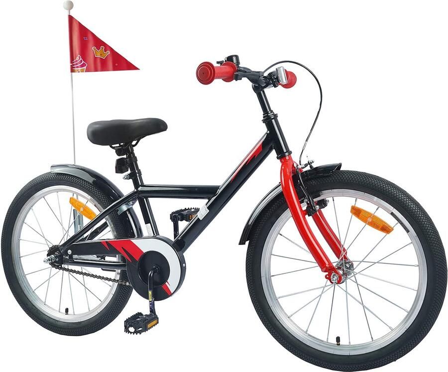 VidaXL Kinderfiets 20 Inch voor 6-11 jaar oud Zwart - Foto 2
