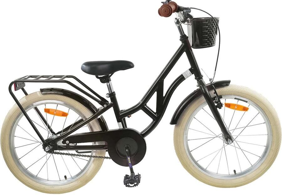VidaXL Kinderfiets 20 Inch voor 6-11 jaar oud Zwart - Foto 3