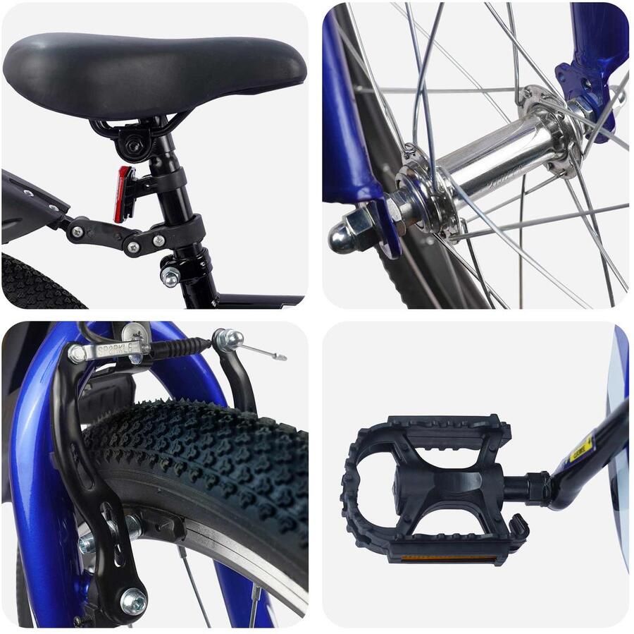 VidaXL Kinderfiets 20 Inch voor 6-11 jaar oud Zwart