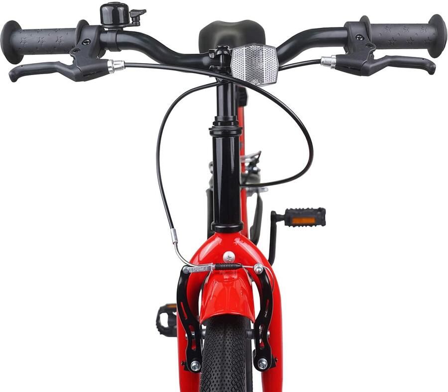 VidaXL Kinderfiets 22 Inch voor 7-12 jaar oud Blauw wit