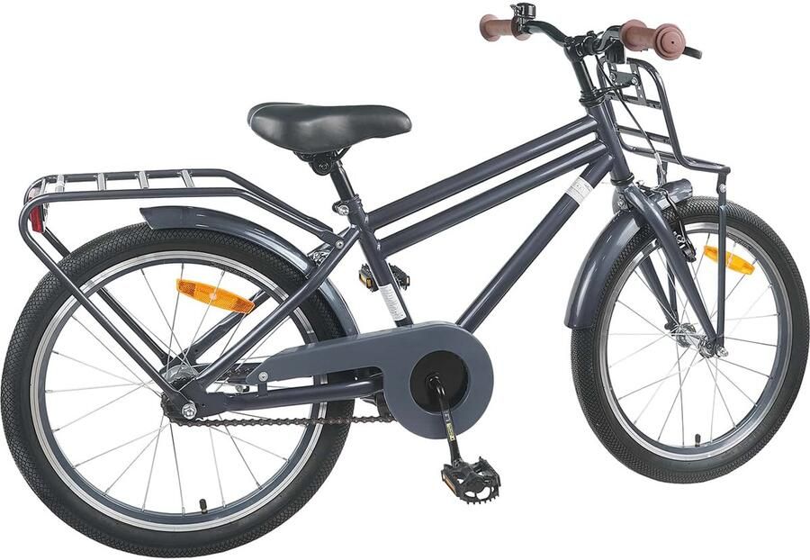 VidaXL Kinderfiets 22 Inch voor 7-12 jaar oud Donkergrijs - Foto 2