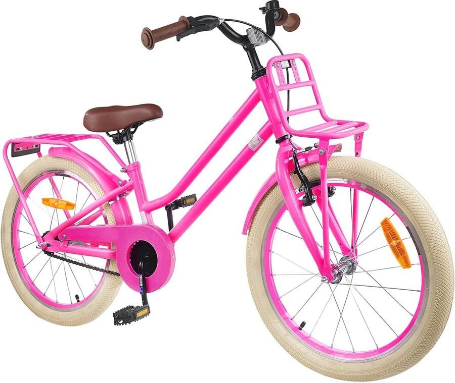 VidaXL Kinderfiets 22 Inch voor 7-12 jaar oud Donkerroze - Foto 2