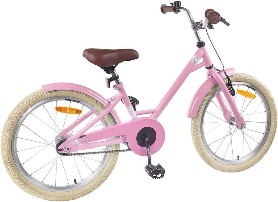VidaXL Kinderfiets 22 Inch voor 7-12 jaar oud Licht Roze