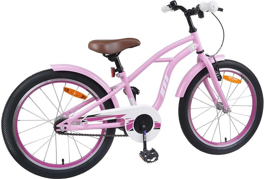 VidaXL Kinderfiets 22 Inch voor 7-12 jaar oud Licht Roze - Foto 4