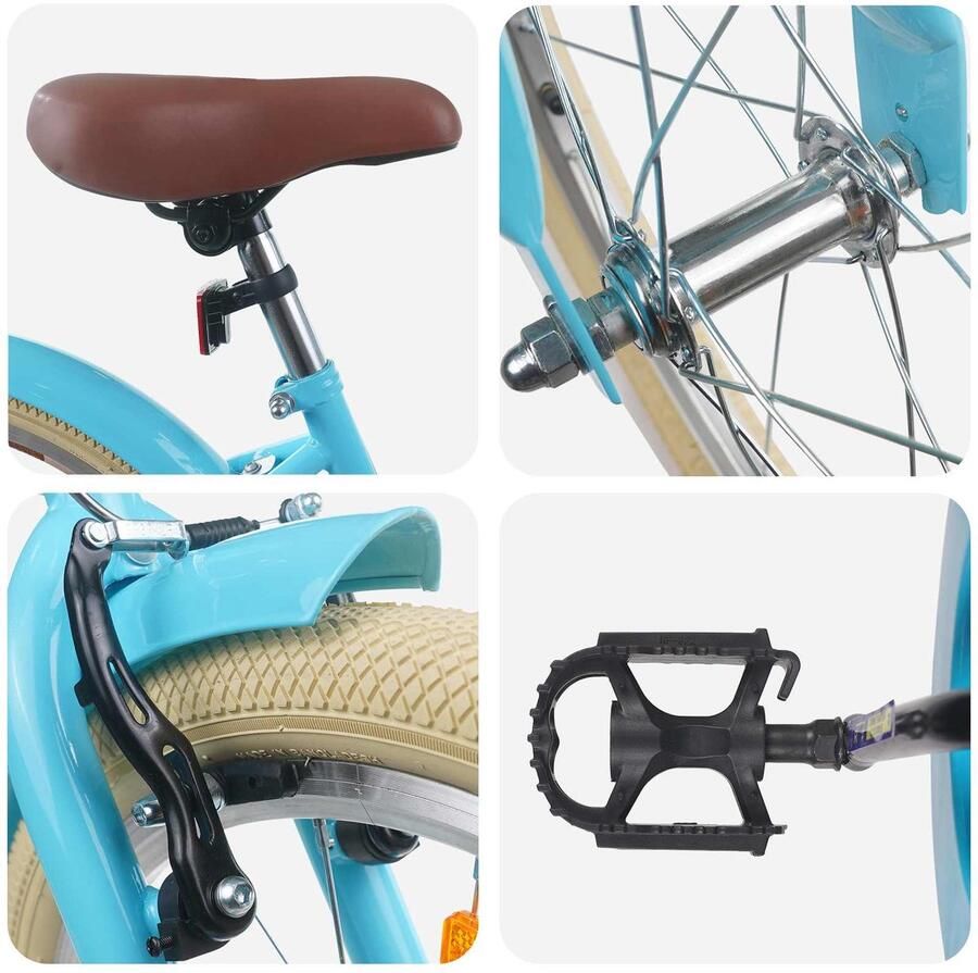 VidaXL Kinderfiets 20 Inch voor 6-11 jaar oud Lichtblauw - Foto 2