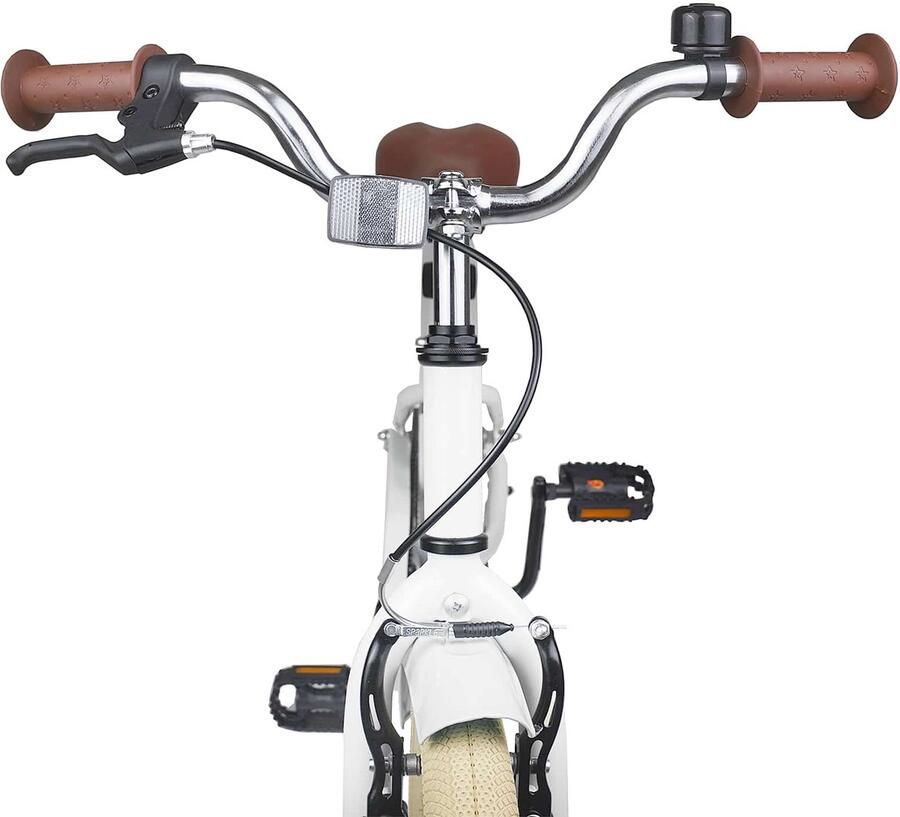 VidaXL Kinderfiets 22 Inch voor 7-12 jaar oud Wit