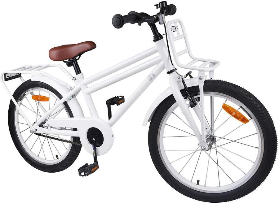 VidaXL Kinderfiets 22 Inch voor 7-12 jaar oud Wit - Foto 2