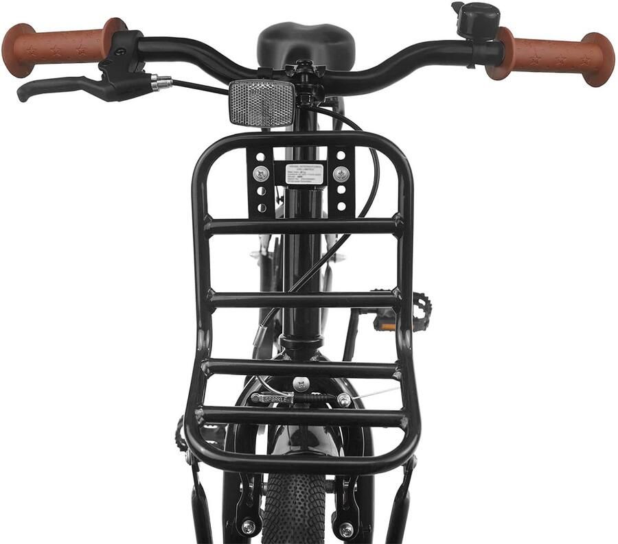 VidaXL Kinderfiets 22 Inch voor 7-12 jaar oud Zwart - Foto 2