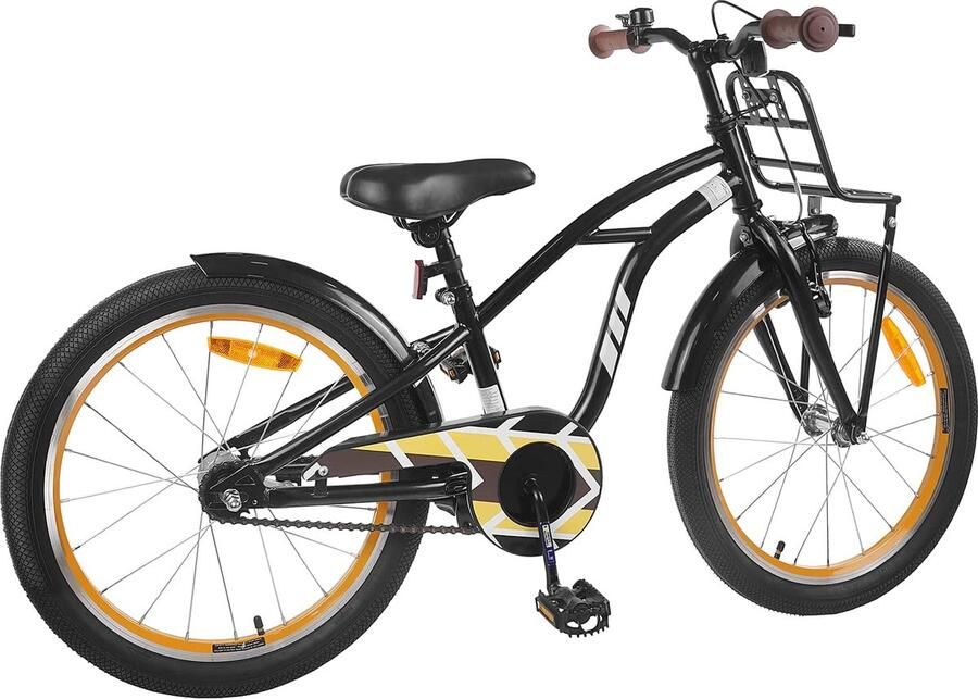 VidaXL Kinderfiets 22 Inch voor 7-12 jaar oud Zwart - Foto 3