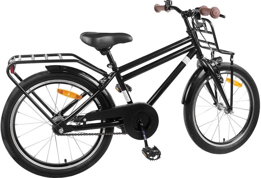 VidaXL Kinderfiets 22 Inch voor 7-12 jaar oud Zwart - Foto 2