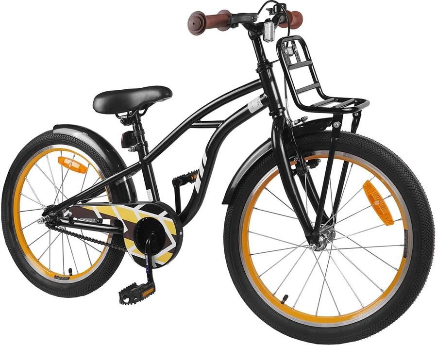 VidaXL Kinderfiets 20 Inch voor 6-11 jaar oud Zwart - Foto 3