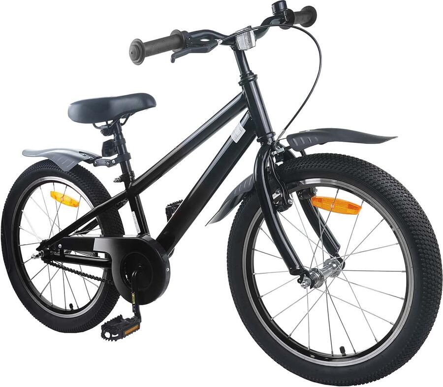 VidaXL Kinderfiets 22 Inch voor 7-12 jaar oud Zwart - Foto 2