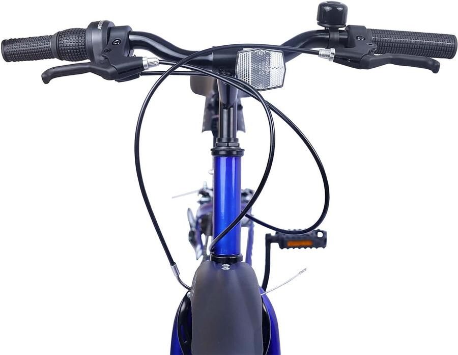 VidaXL Kinderfiets 24 Inch 6-Speed voor 8-12 jaar oud Donkerblauw