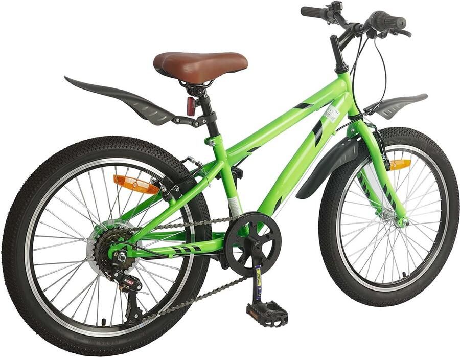 VidaXL Kinderfiets 24 Inch 6-Speed voor 8-12 jaar oud Groen