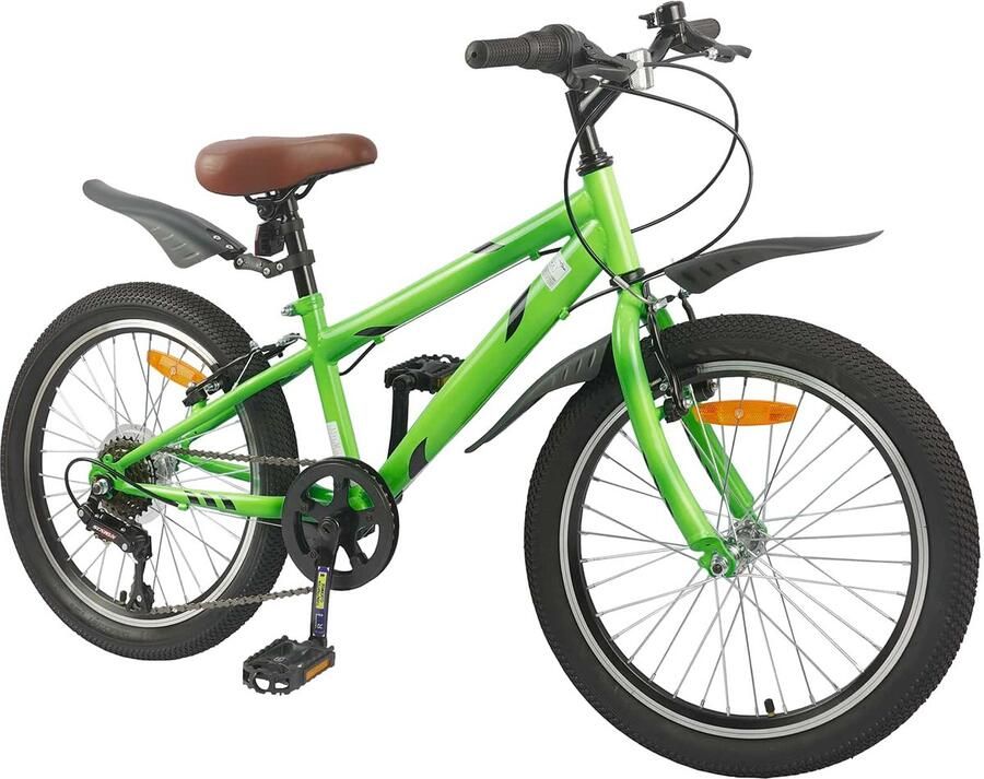 VidaXL Kinderfiets 24 Inch 6-Speed voor 8-12 jaar oud Groen