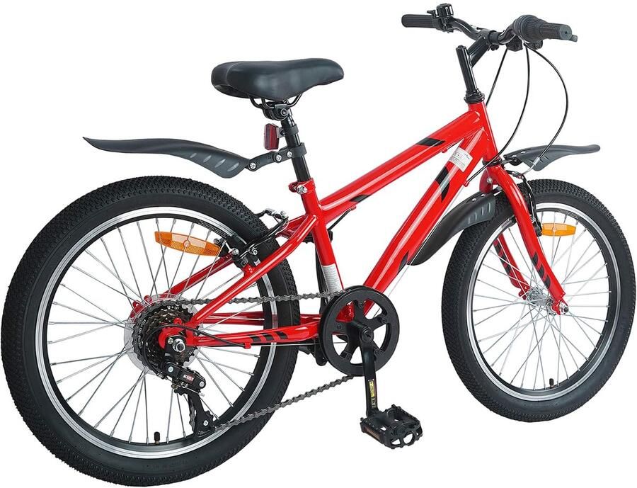 VidaXL Kinderfiets 24 Inch 6-Speed voor 8-12 jaar oud Rood - Foto 2