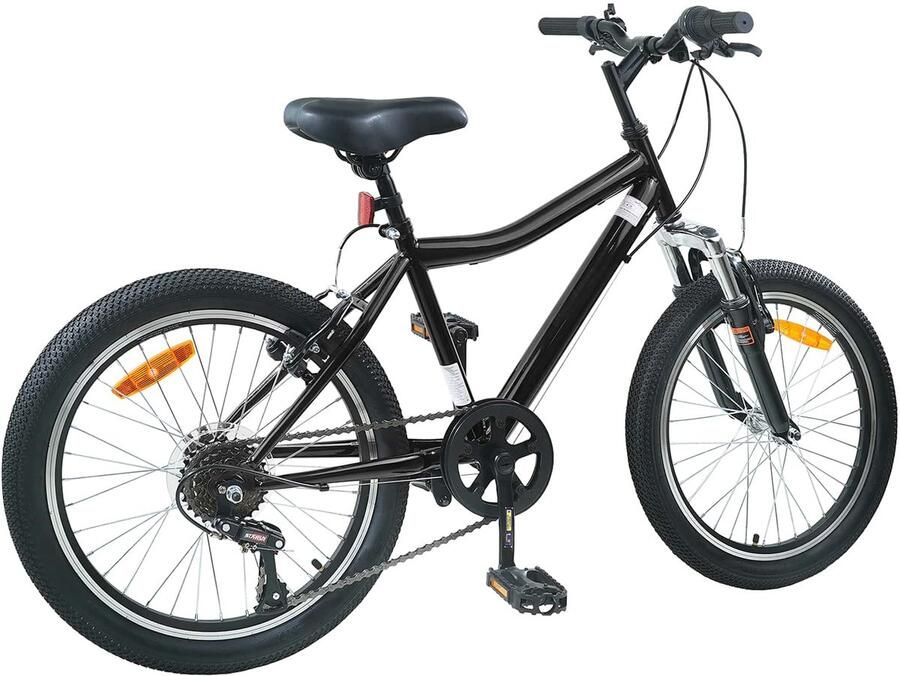 VidaXL Kinderfiets 24 Inch 6-Speed voor 8-12 jaar oud Zwart - Foto 2