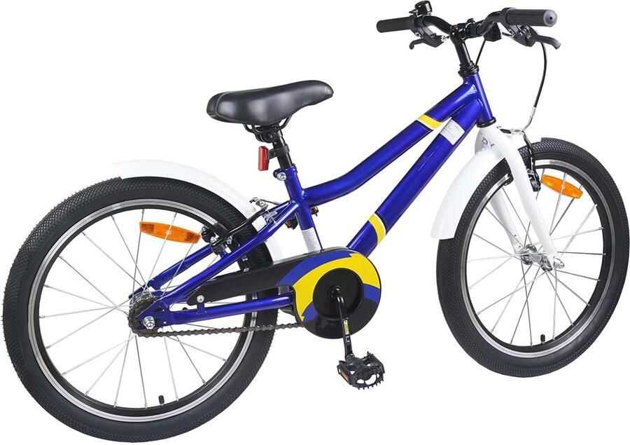 VidaXL Kinderfiets 24 Inch voor 8-12 jaar oud Blauw wit - Foto 3