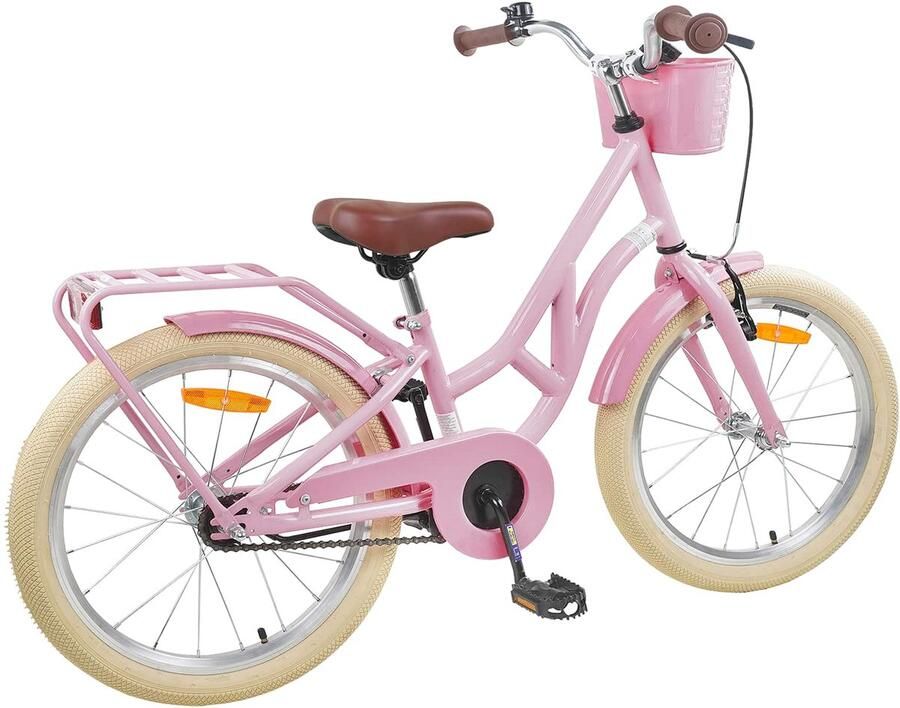 VidaXL Kinderfiets 24 Inch voor 8-12 jaar oud Licht Roze - Foto 3