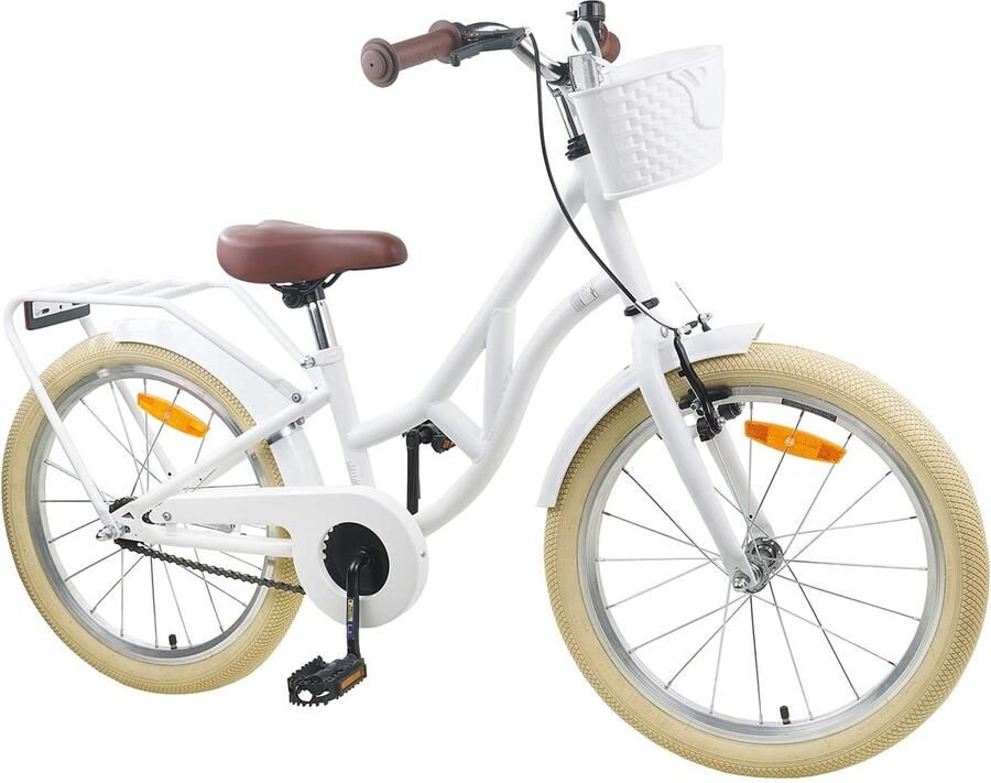 VidaXL Kinderfiets 24 Inch voor 8-12 jaar oud Wit