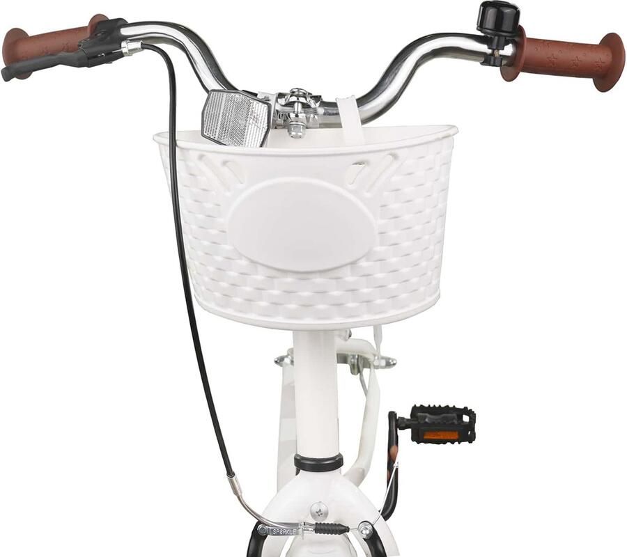 VidaXL Kinderfiets 24 Inch voor 8-12 jaar oud Wit - Foto 3