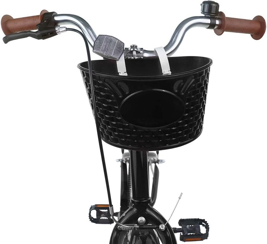 VidaXL Kinderfiets 24 Inch voor 8-12 jaar oud Zwart