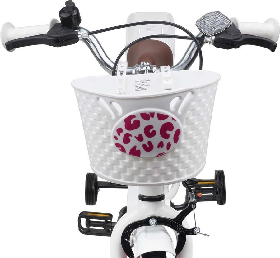 VidaXL Kinderfiets Met Zijwieltjes 16 Inch voor 4-6 jaar oud Wit
