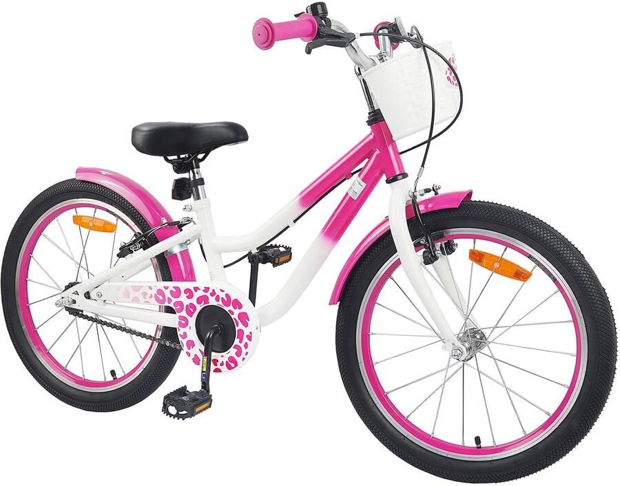 VidaXL Kinderfiets Met Zijwieltjes 18 Inch voor 5-7 jaar oud Roze