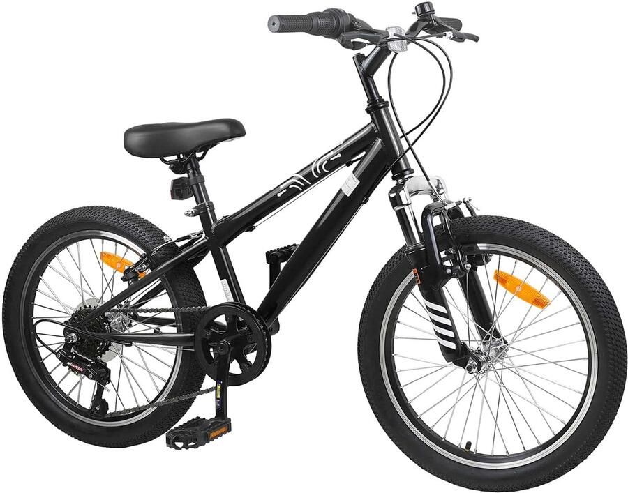 VidaXL Kinder mountainbike 20 Inch 6-Speed voor 5-8 jaar oud Zwart - Foto 2