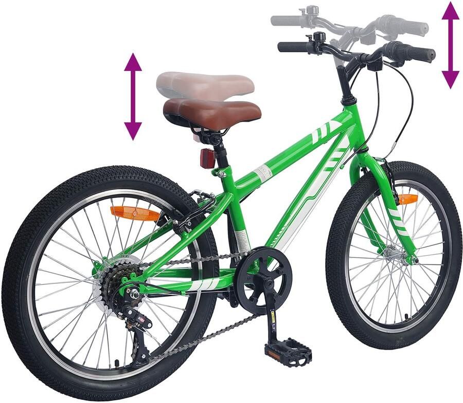 VidaXL Mountainbike 20 Inch 6-Speed voor 5-8 jaar oud Groen