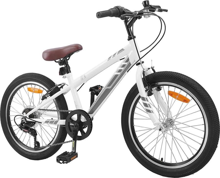 VidaXL Mountainbike 20 Inch 6-Speed voor 5-8 jaar oud Wit