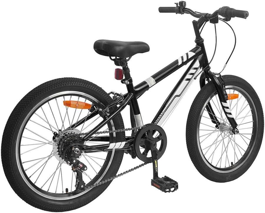 VidaXL Mountainbike 20 Inch 6-Speed voor 5-8 jaar oud Zwart