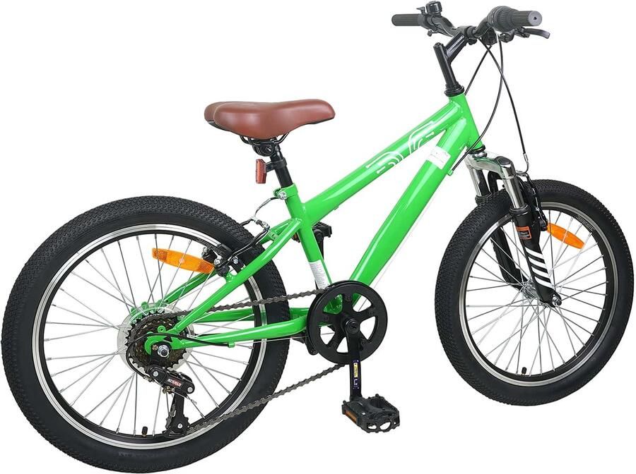 VidaXL Kinder mountainbike 24 Inch 6-Speed voor 8-12 jaar oud Groen