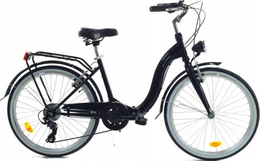 Viking Choice Dallas Bike Swan Vouwfiets 24 inch 6 Versnellingen Zwart Stalen Frame Compact en Stijlvol