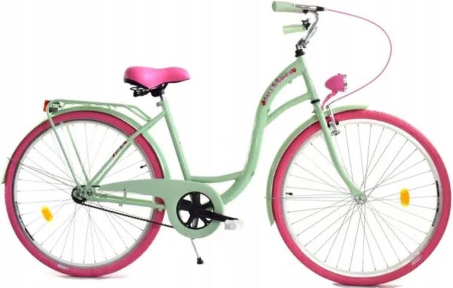 Viking Choice Meisjesfiets 26 inch stadsfiets mintgroen roze