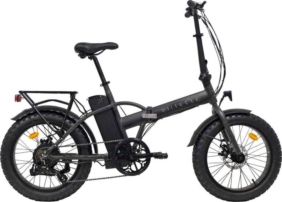 Villette le Gros elektrische vouw fatbike 13Ah 7sp 20 inch Dark Grey