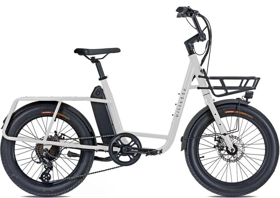 Villette Citadin elektrische transportfiets staal city wit